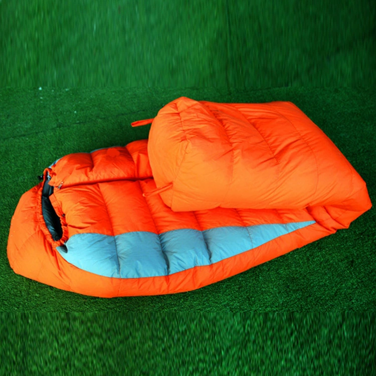 Travel sleeping bag with down for adults