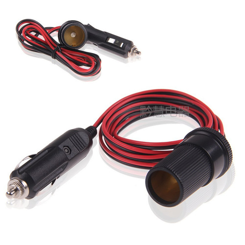 12V 24V车载点烟器线 汽车点烟器电源线 车载点烟器母座延长线
