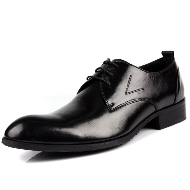 乐福鞋英伦复古磨砂真皮商务休闲皮鞋男潮流系带反绒皮尖头翻毛男