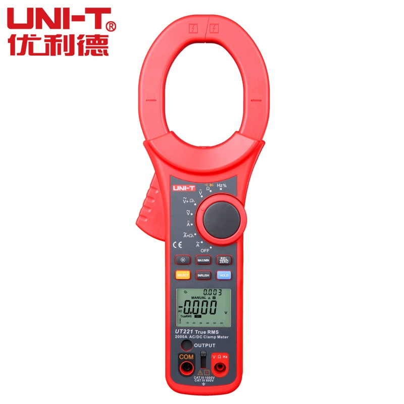 UNI-T Unilide мультиметр с зажимом, электрик, мультиметр, крючок UT221, 2000A, фильтр нижних частот, импульсный