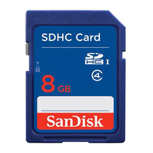 Sandisk/闪迪SD卡8G G class4 SDHC 相机广告机大SD内存卡