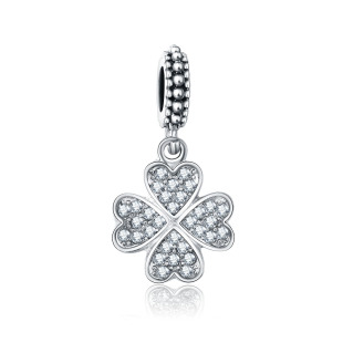 速賣通熱銷DIY彩色滿鑽愛心四葉草吊墜手機鏈串飾墜子手鏈配件