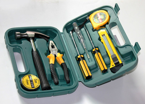 Commonly used combination tool box 9-piece set Car hardware tool bag with hammer tool set 8009B