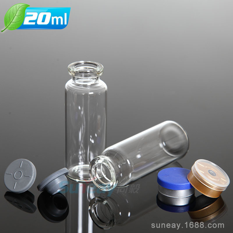 De gama alta de vidrio transparente botella de Xilin 20ML botella de esencia líquida cosmética botella de tubo de bayoneta marrón