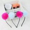 Menghua children's hair ball hair hoop imitation rabbit hair hairy ball head hoop candy color hairy ball hair hoop rabbit hair