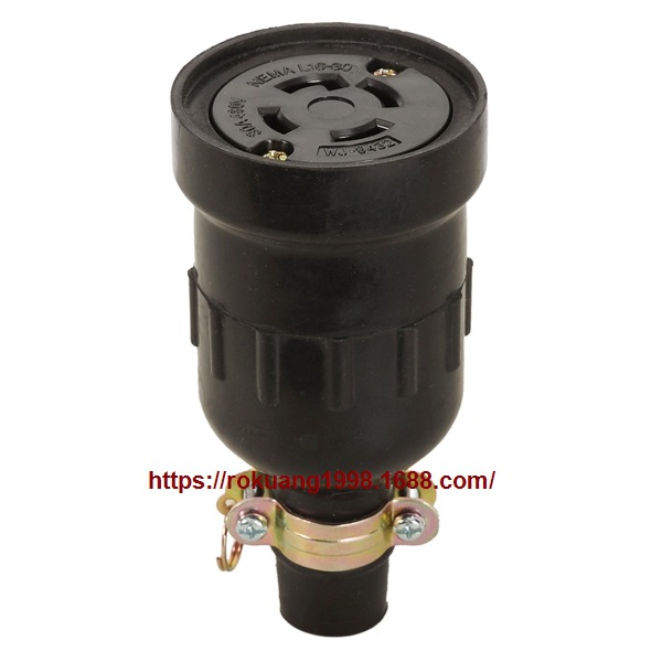 WJ-9432R L16-30C 三相四线 30A 480V 防脱落插头 橡胶电木公头