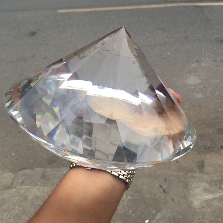 Home Decorations Crystal Glass Large Diamond Ornaments Living Room Nail Art Shooting Props Desktop Creative Photo Ornaments