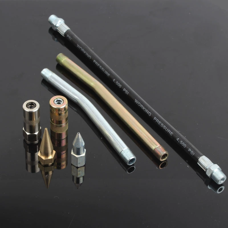 Ручной универсальный ручной шприц для смазки шланг наконечник шприца для смазки Плоская Насадка головка пистолета металлический стержень шланг заправочная насадка пистолета