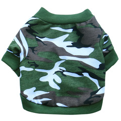 Dog Clothing Pet Clothes Small Dog Camouflage T-shirt Multi-Color Wholesale Teddy Clothes Spring and Summer New Style