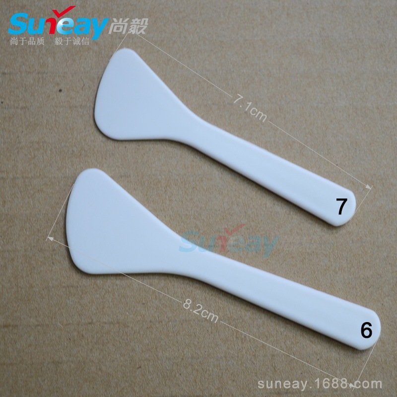 En stock maquillaje herramientas de plástico cara crema cuchara máscara cuchara recoger palillo cuchara raspado ojo crema embalaje palo moldeo por inyección cuchara