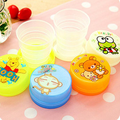 Outdoor portable retractable drinking cup travel foldable water cup water bottle travel sports with lid compression cup