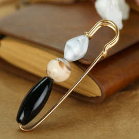 复古文艺珍珠胸针披肩扣毛衣开衫围巾防滑脱别针扣针大胸针 厂家