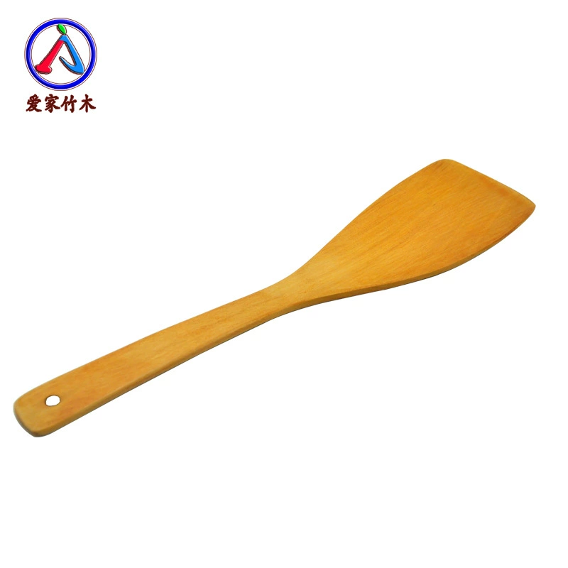 Factory direct sales golden large inclined spatula non-stick wooden cooking spatula wooden frying spatula wooden spatula 5 yuan store
