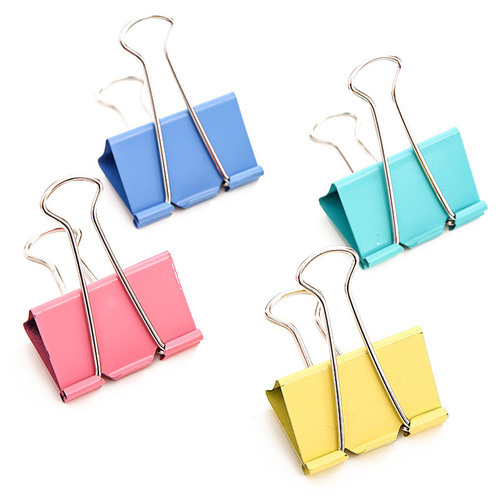 Deli 8553 long tail clip color long tail clip color ticket clip money clip metal long tail clip student test paper clip
