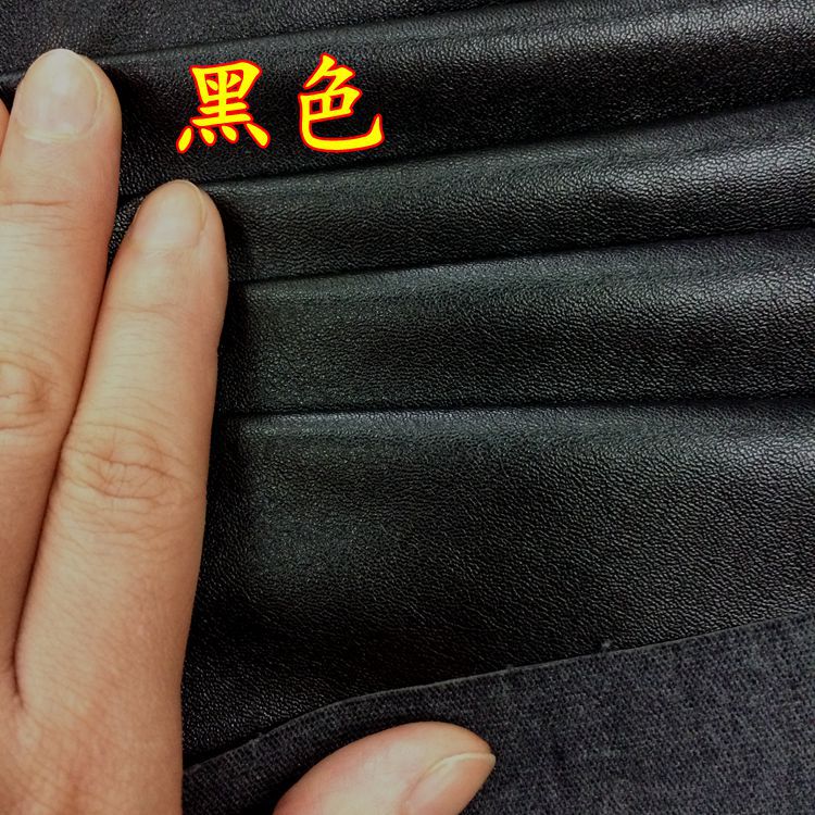 现货供应PU人造皮革超柔软布底PU皮服装革羊皮纹纳帕服装革