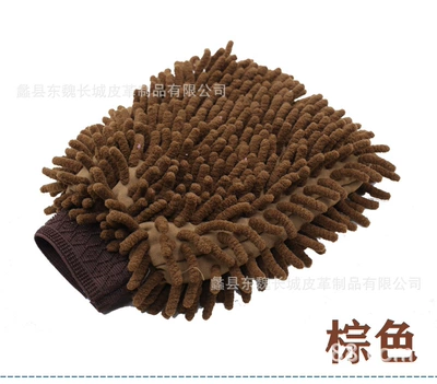 Car cleaning tools – Wash Gloves - brown-2218cm