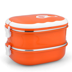 廠家不鏽鋼方形保溫飯盒多層學生便當盒密封塑料保鮮盒