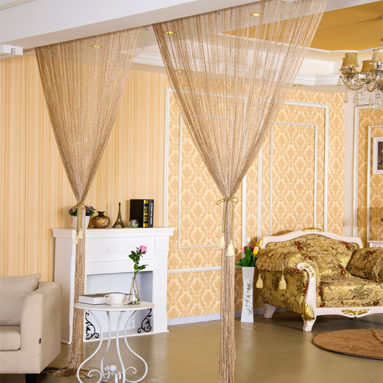 Korean style 1 m * 2 m flat silver thread curtain door curtain partition curtain porch living room partition porch partition bedroom hanging curtain