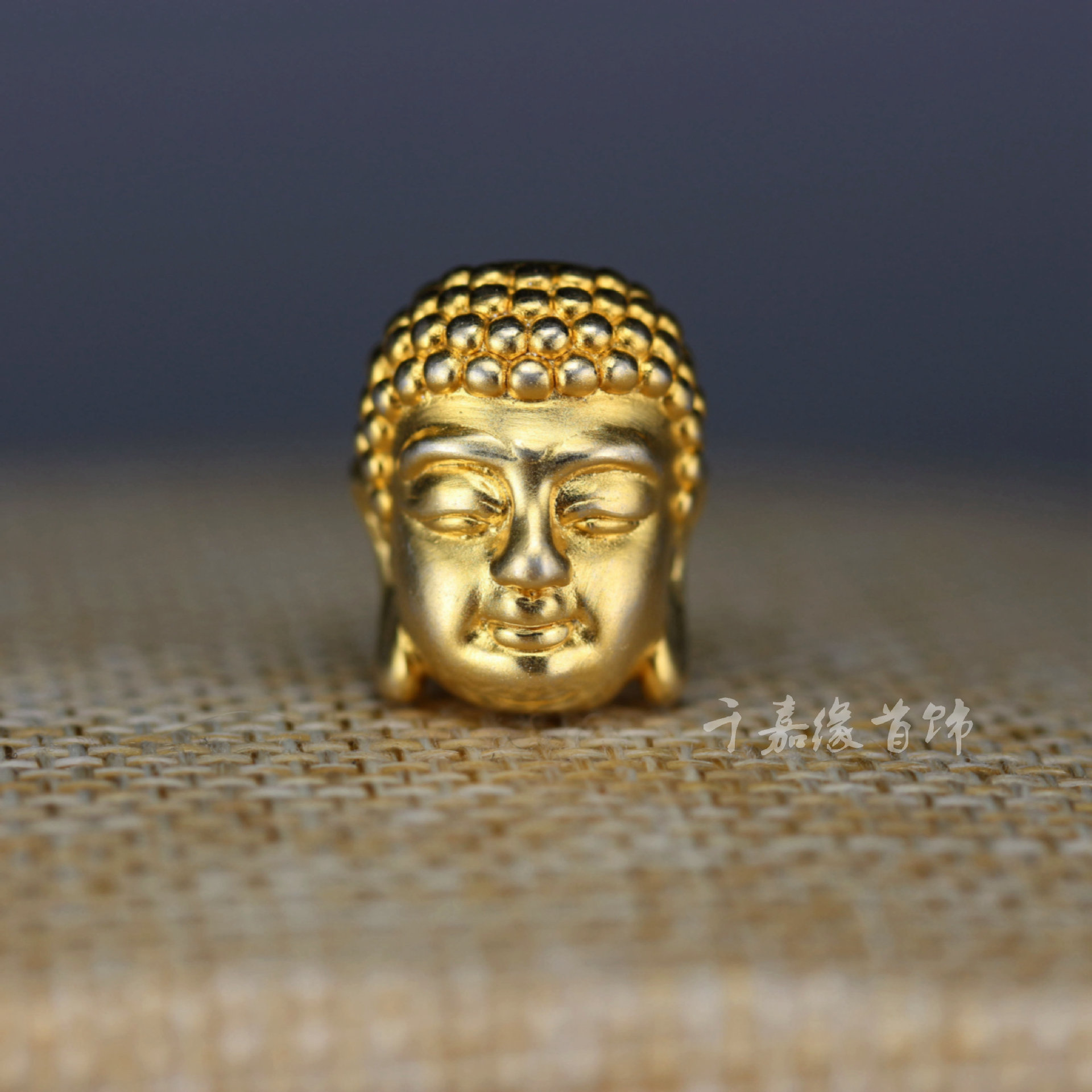 S999纯银 配件批发  足银佛头手串佛珠佛像 DIY编绳隔珠法物