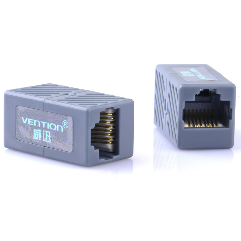 威迅 RJ45网线连接器网线对接头 网络双通头网络直通头网线延长器