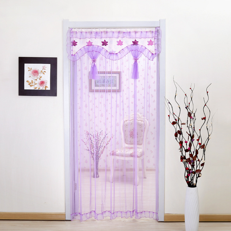 [Luo Yu Yan] single yarn door curtain fabric anti-mosquito door curtain lace bedroom door curtain double partition long door curtain hanging curtain