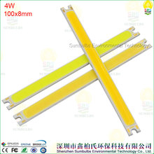 100x8mm COB倒装集成LED面光源10cm长条LED灯珠 12-14V 5W光源