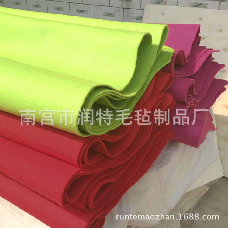 供应加厚羊毛化纤彩色毛毡 南宫毛毡厂批发多用途彩色毛毡