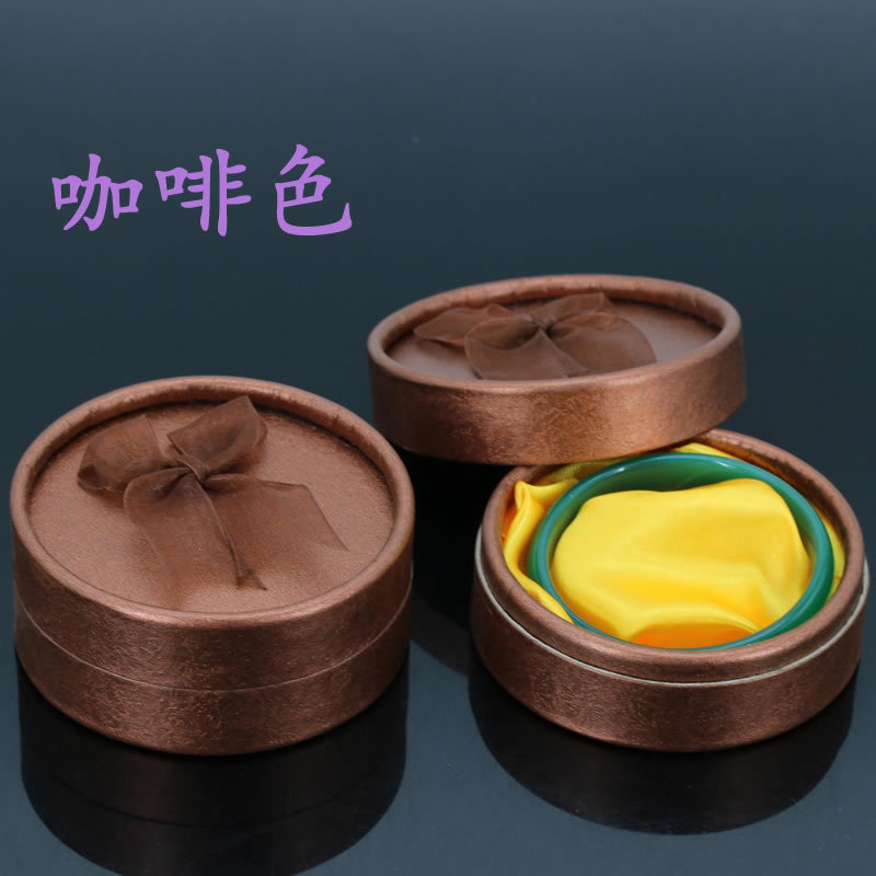 大圆形蝴蝶结手镯盒手链盒木珠手串珠宝首饰盒佛珠饰品银饰盒批发