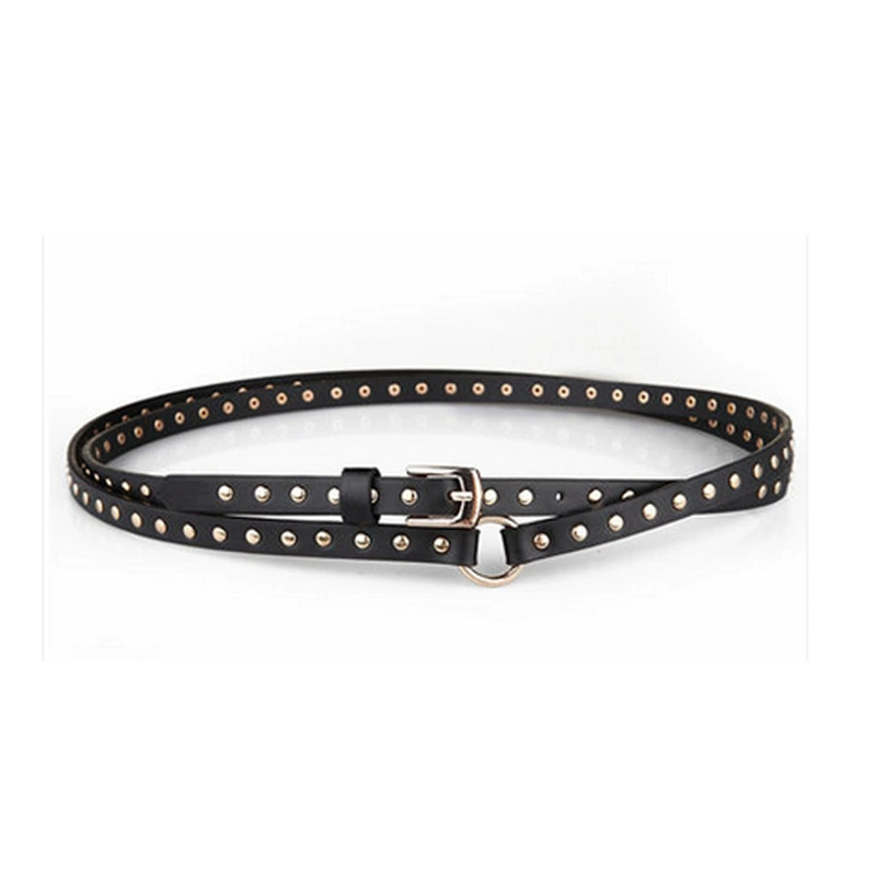 (Cross-border trading), fashionable black extra-long belt, European style, punk style
