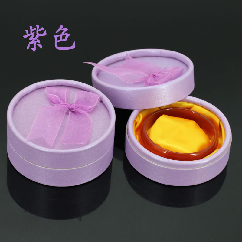 大圆形蝴蝶结手镯盒手链盒木珠手串珠宝首饰盒佛珠饰品银饰盒批发