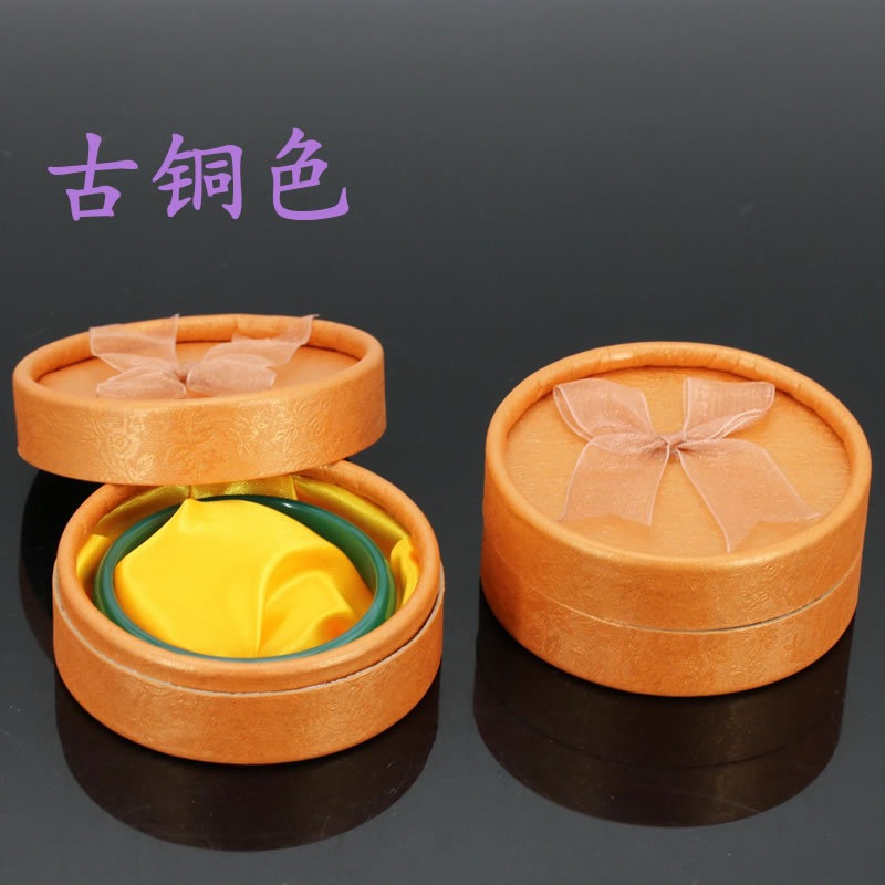 大圆形蝴蝶结手镯盒手链盒木珠手串珠宝首饰盒佛珠饰品银饰盒批发