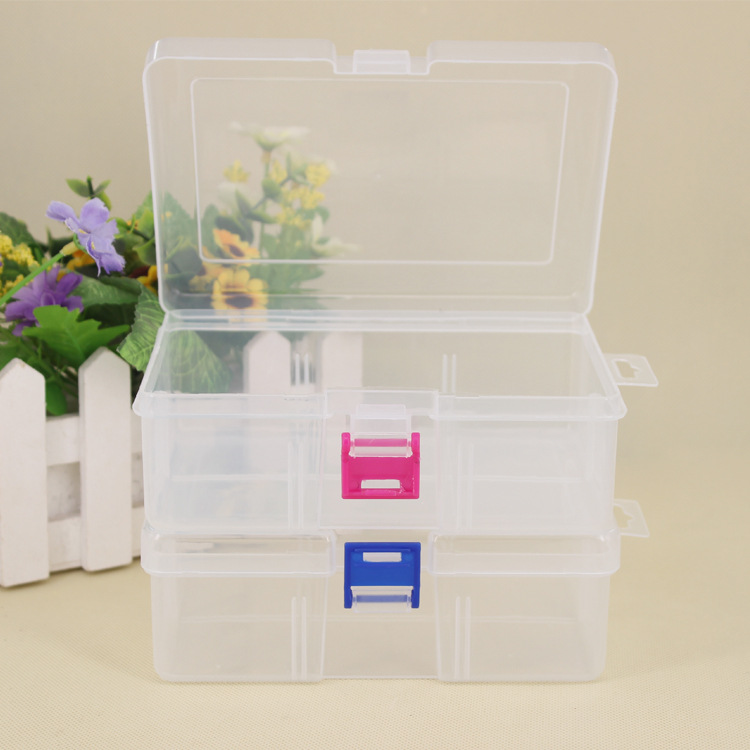 Rectangular Transparent Plastic Empty Box Storage and Finishing Storage Box Sample Finishing Packaging Box Hardware Tool Fishing Gear Box