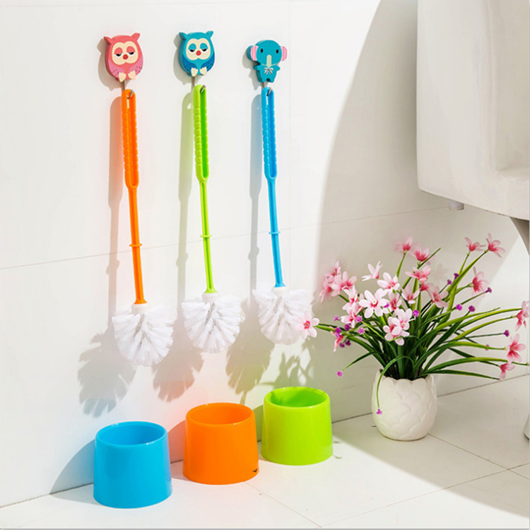 Home Daily Creative Bathroom Thickened Plastic Toilet Brush Set with Base Toilet Cleaning Brush Toilet Cleaning Brush