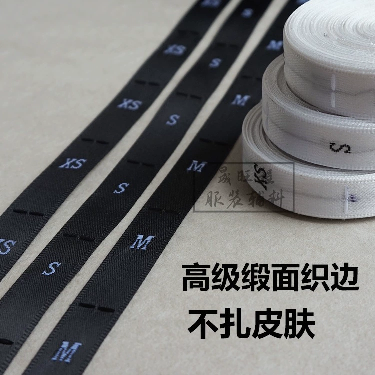 Clothing label tag size label number satin woven edge label Taiwan machine-made neck label fabric label direct selling
