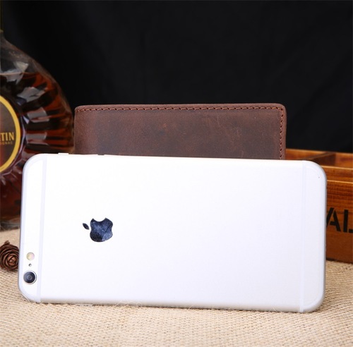Cross-border foreign trade men's wallet mad horse leather genuine leather men's business short wallet top grain leather widened wallet 