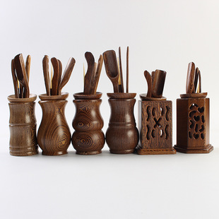 Factory Direct Sales a variety of chicken wing Wood Hollow tea ceremony six gentlemen kung fu tea set tea tray suit accessories ornaments