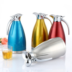 Manufacturer 304 stainless steel insulated kettle thermos European vacuum coffee pot household thermos gift