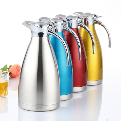 Manufacturer 304 stainless steel insulated kettle thermos European vacuum coffee pot household thermos gift