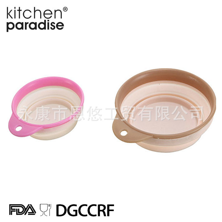 宠物折叠碗食品级硅胶狗碗便携狗食盆狗狗饭碗猫狗食具狗盆用品