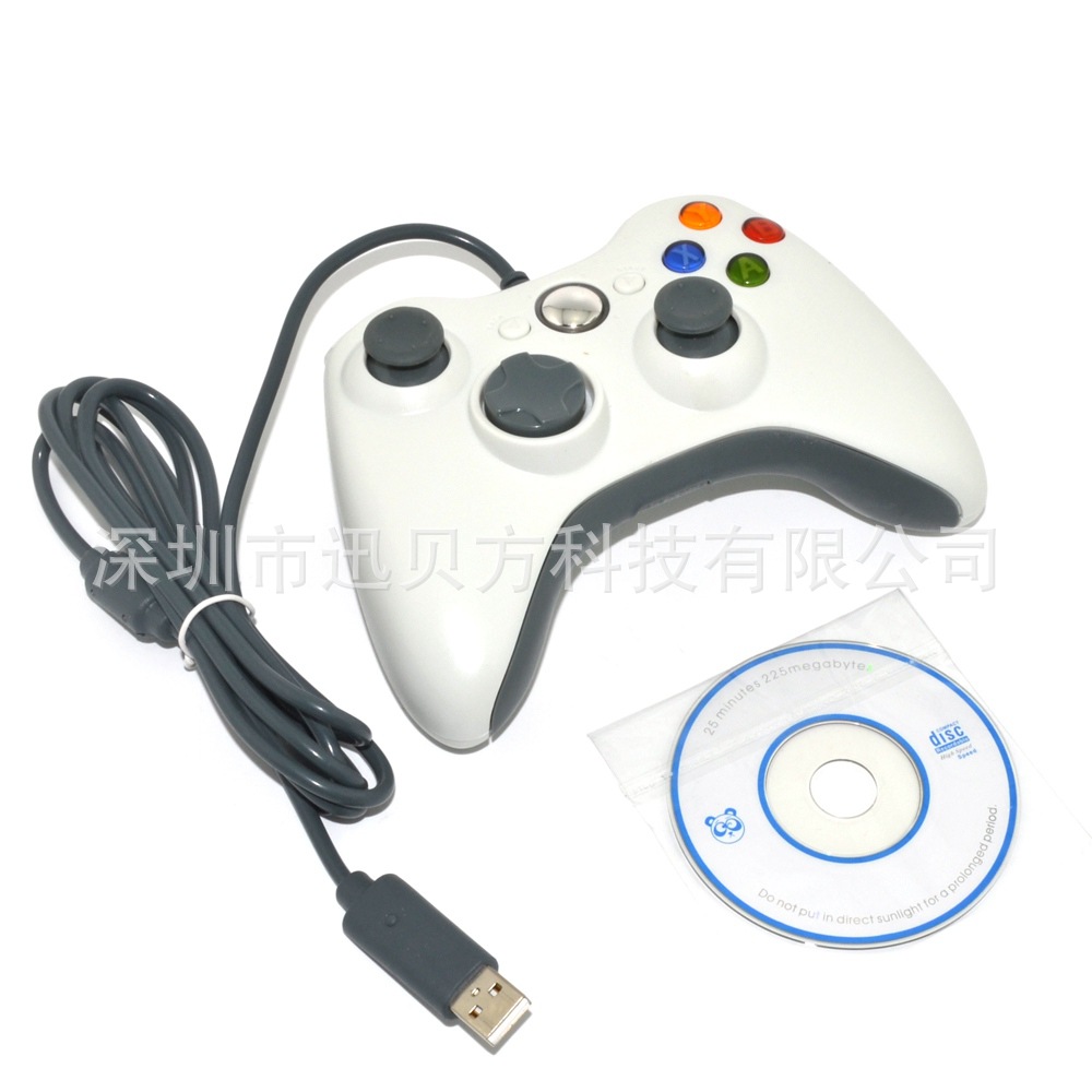 PC360手柄 xbox360 USB游戏手柄 PC游戏手柄带光盘出货电脑手柄