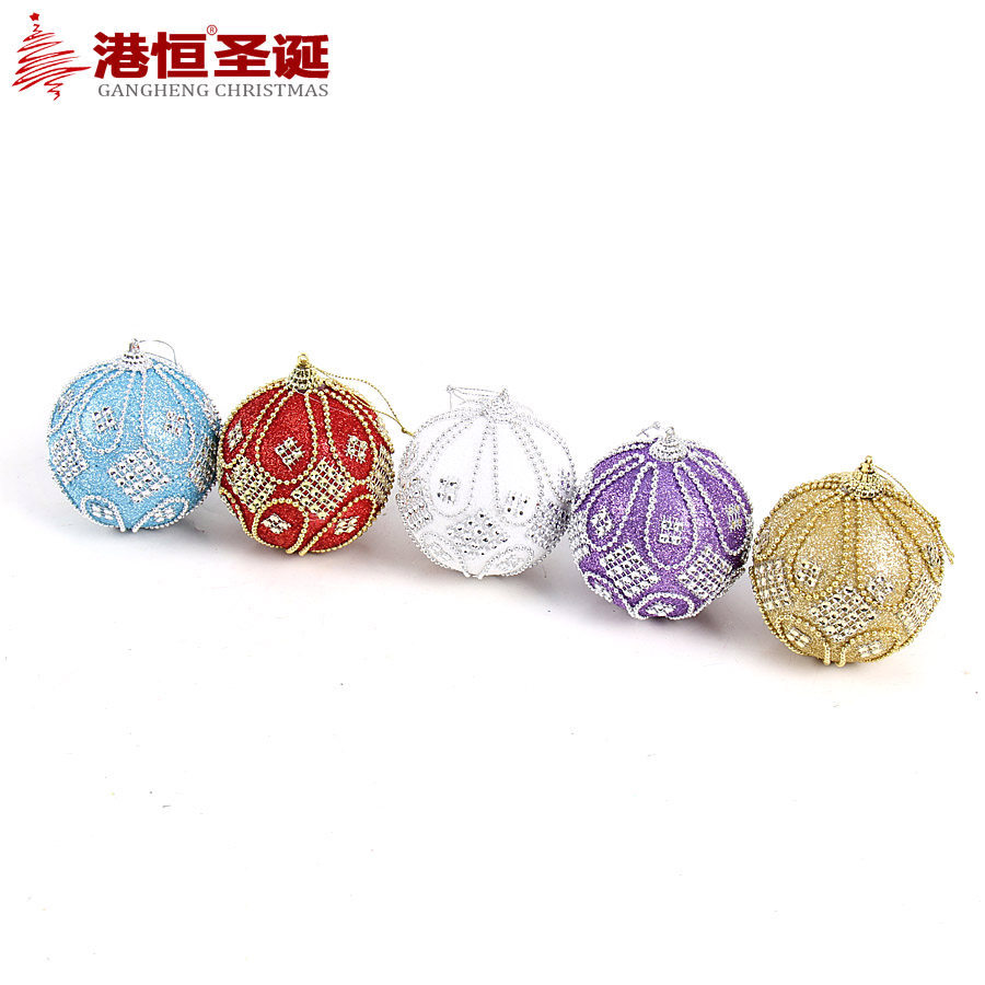 Nuevo 8cm espuma BOLA DE Navidad pegatinas hechas a mano perlas colgante decoraciones de Navidad decoración del árbol de Navidad BOLA DE Navidad