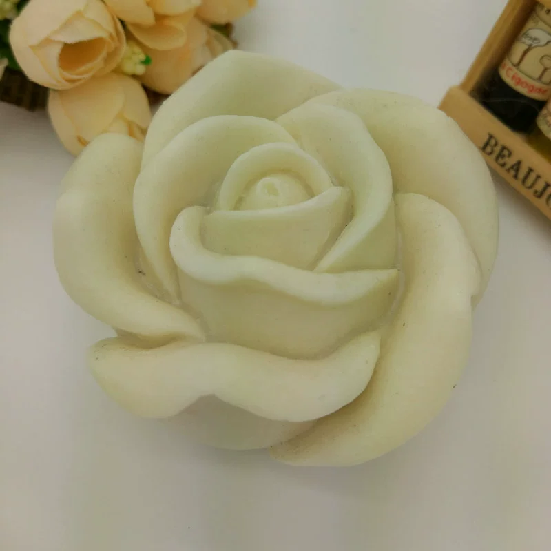 Трехмерное handmade мыло содержит розу, силиконовая форма, свеча, слизь, глина, цветочный