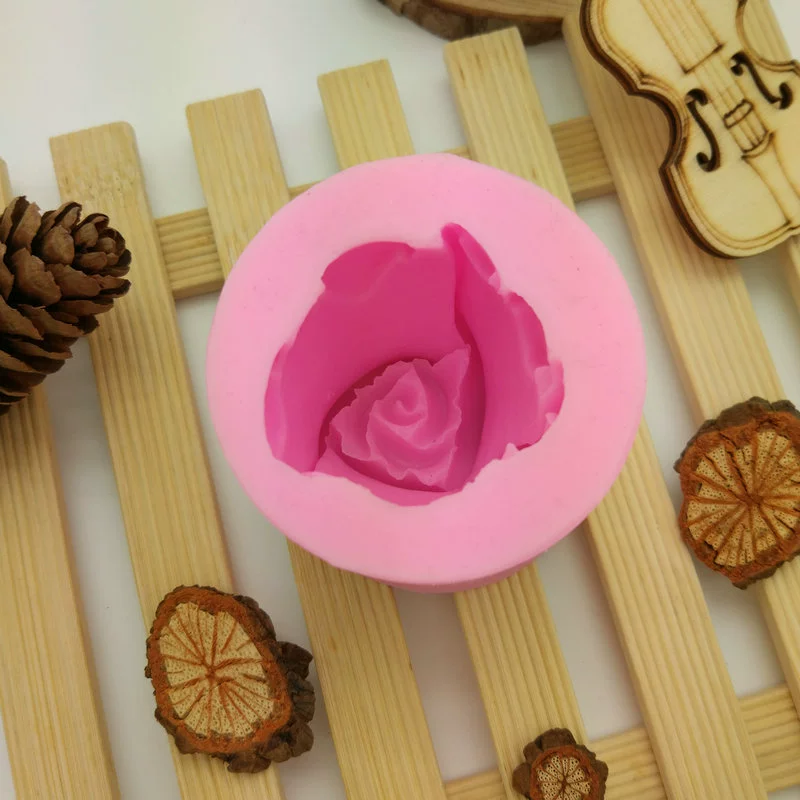 Трехмерный мастичный с розой, силиконовая форма, handmade soap, форма для мыла, свеча, слизь, DIY, в 3D формате, цветочный