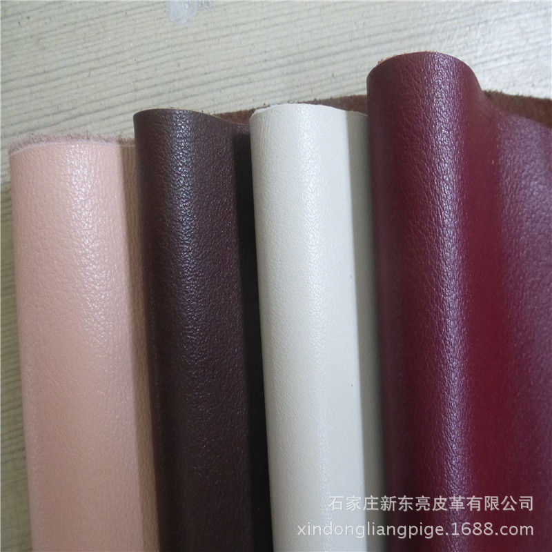 【皮厂批发】头层仿鹿纹纳帕软牛皮皮料 整张进口大黄牛真皮面料