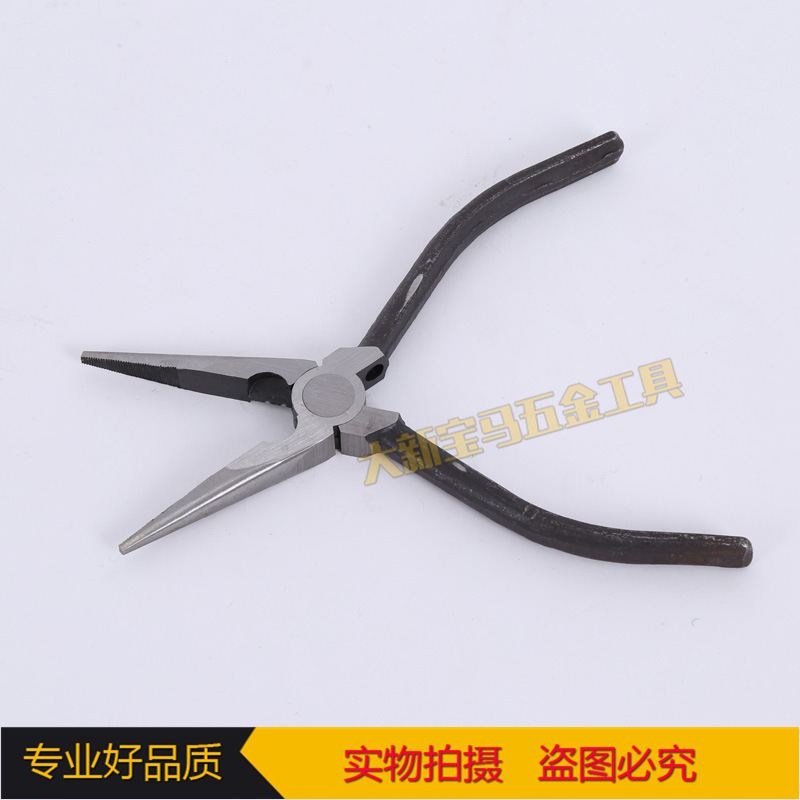 供应批发6寸尖嘴钳 尖口钳尖咀钳 黑色亚光尖头钳高碳钢材质