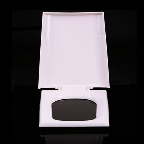 Thickened Trapezoid Toilet Lid White Bone Color Trapezoid Toilet Seat Cover Square Toilet Bowl Cover Old Style Flush Toilet Lid