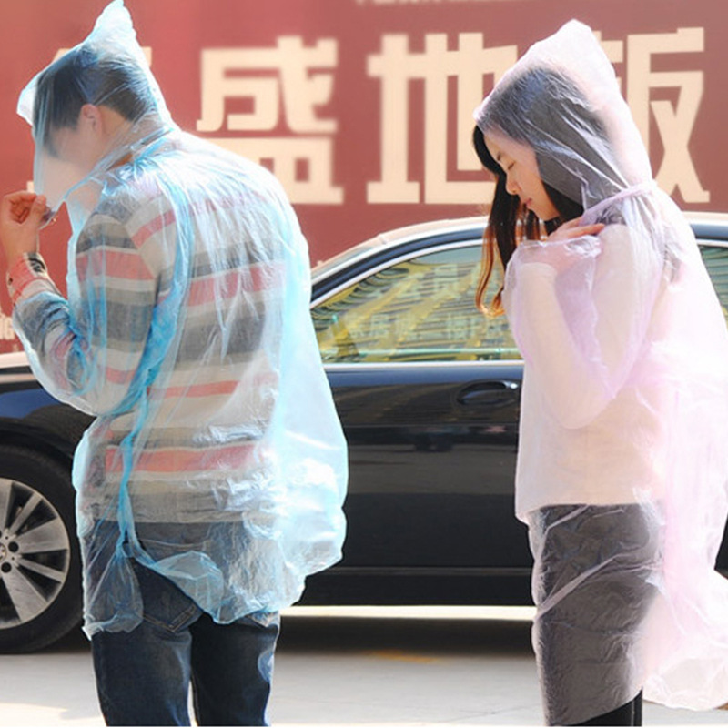 Disposable raincoat thickened outdoor transparent raincoat mountaineering hiking poncho men and women children hooded raincoat Disposable raincoat thickened outdoor transparent raincoat mountaineering hiking poncho men and women children hooded raincoat