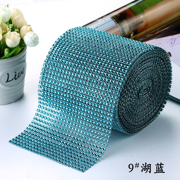 24 filas de taladro de malla de plástico hueco/taladro de línea/taladro de fila de 4mm/taladro de imitación, decoración navideña, artesanía, cortina