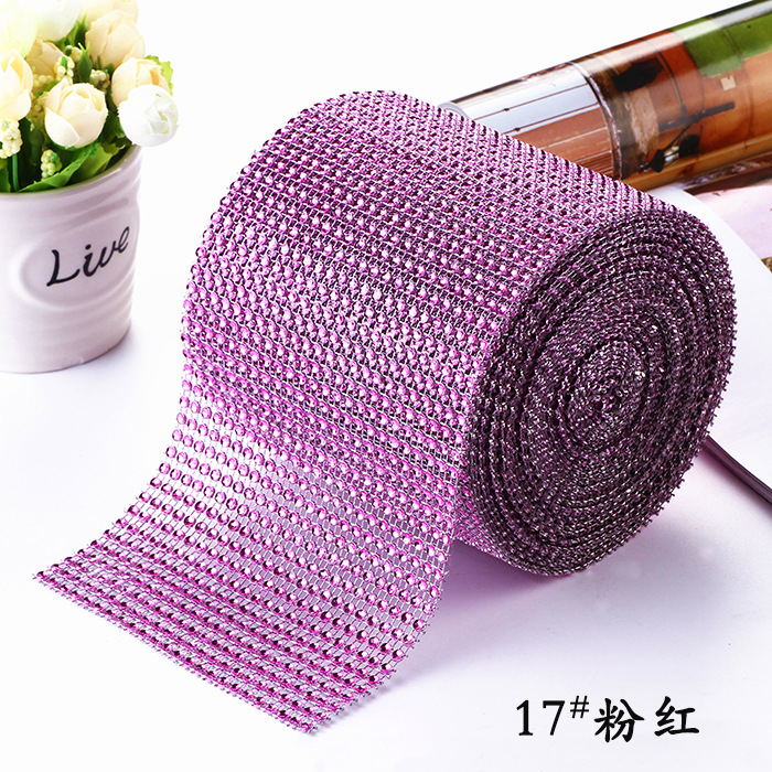 24 filas de taladro de malla de plástico hueco/taladro de línea/taladro de fila de 4mm/taladro de imitación, decoración navideña, artesanía, cortina