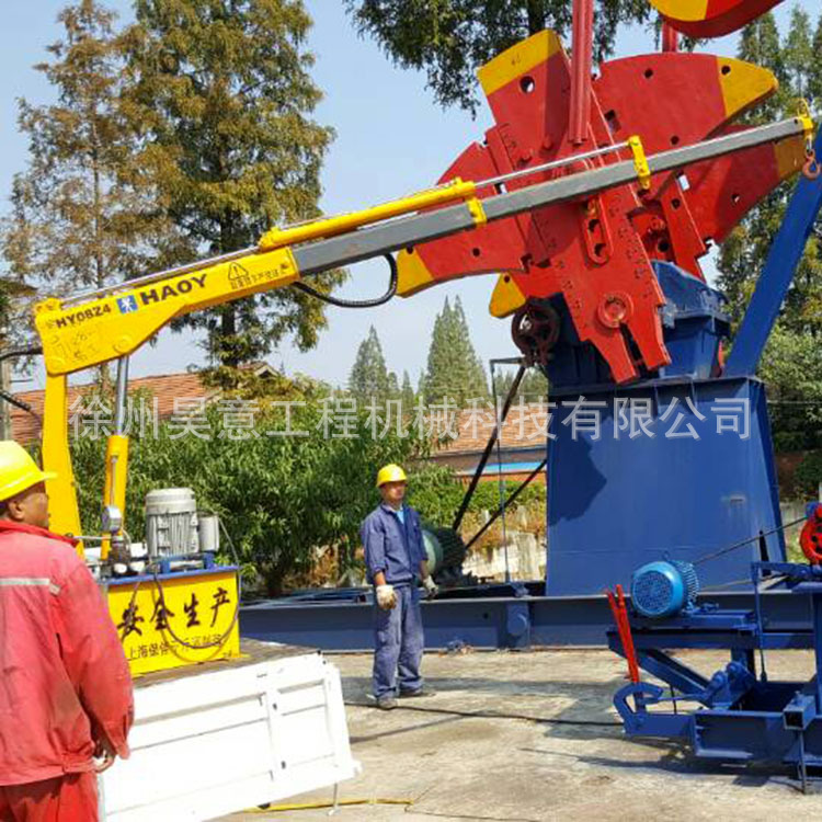 厂家直销1吨皮卡吊 小型建筑折叠臂液压吊机